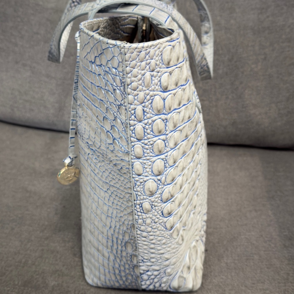 Brahmin Silver Crocodile-Embossed Tote Bag Set - Picture 5 of 14